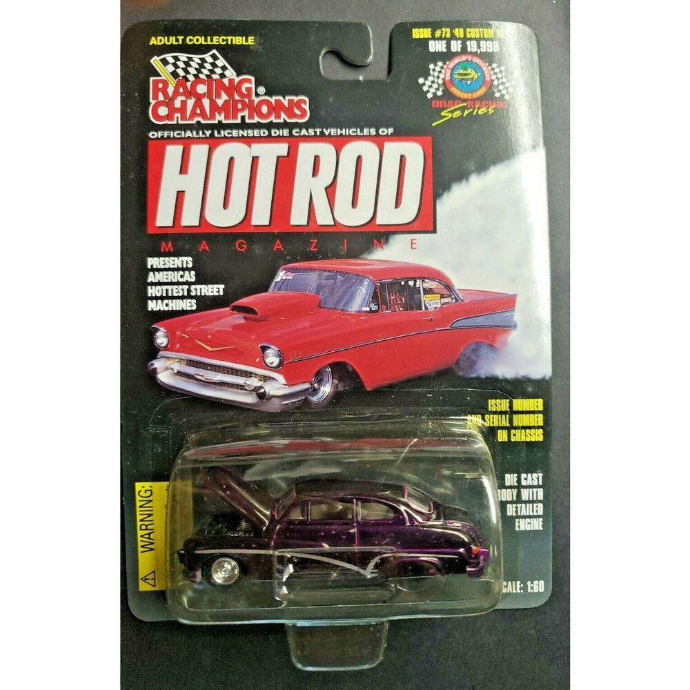 1997 Racing Champions Hot Rod Mag #73 '49 Custom Merc Purple 1:60 HW1